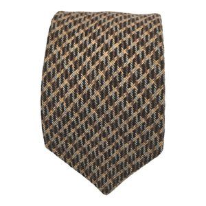 BURBERRYS  Beige/Brown Geometric Cashmere Tie ITALY 58"/ 3.1" EC